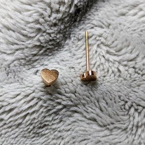 Mini Gold Heart Studs (with backing of course!)